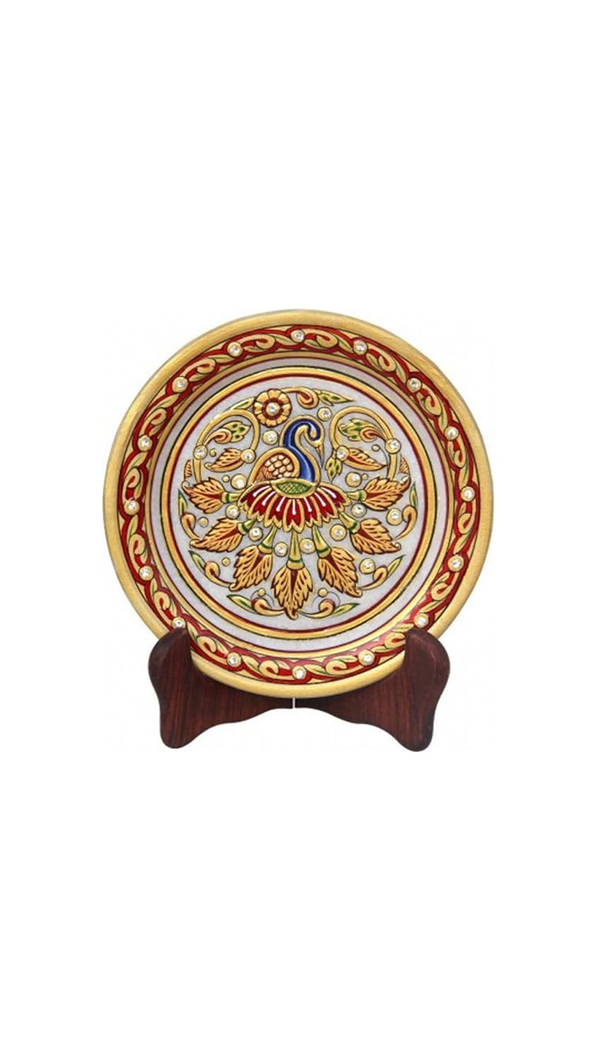Marble decorative plate Amazon.in Home & Kitchen