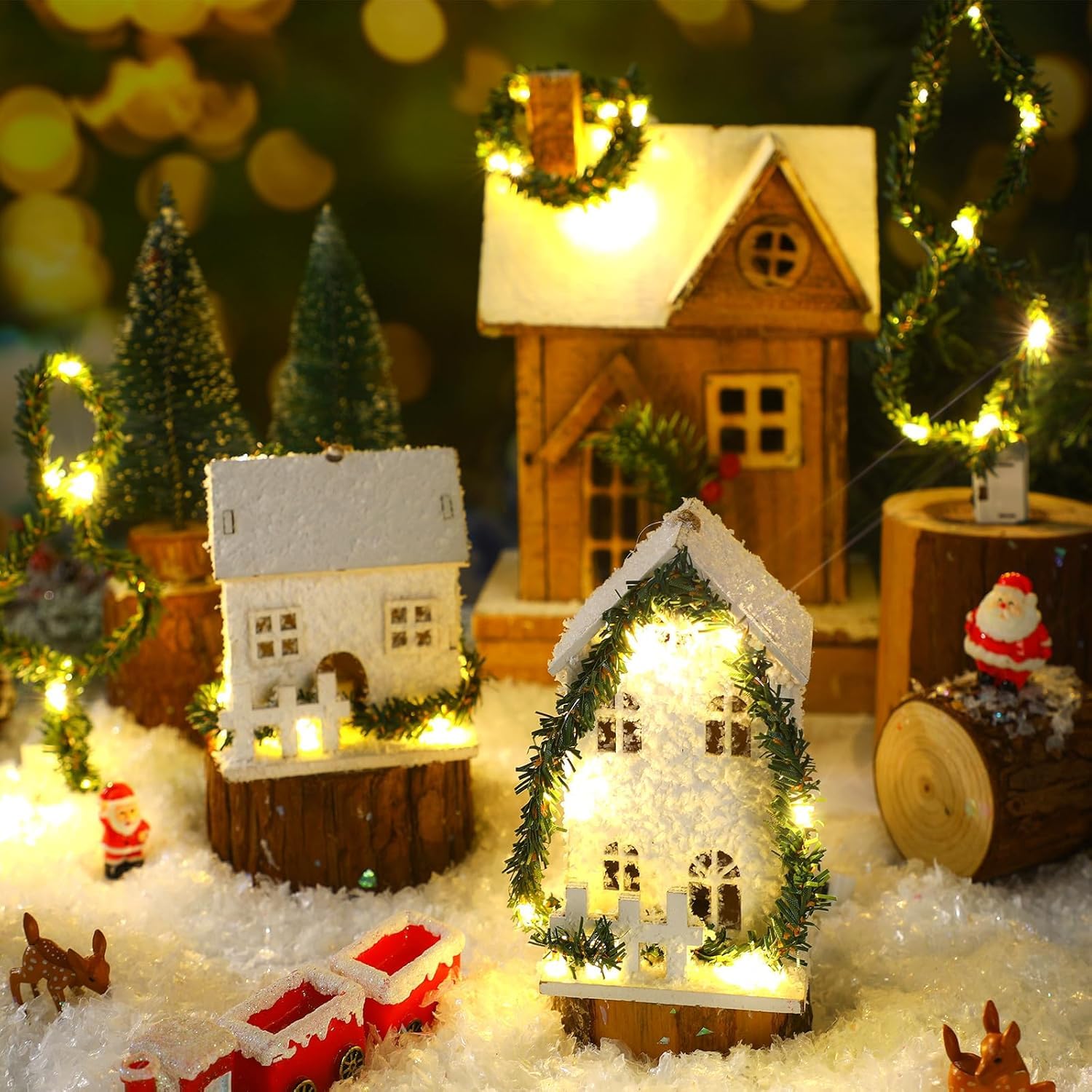 4 Tiras LED Multicolor Para Casa De Muñecas – Luces Decorativas De 0,4 M Con 10 Luces C/U, Perfectas Para Navidad Y Miniaturas