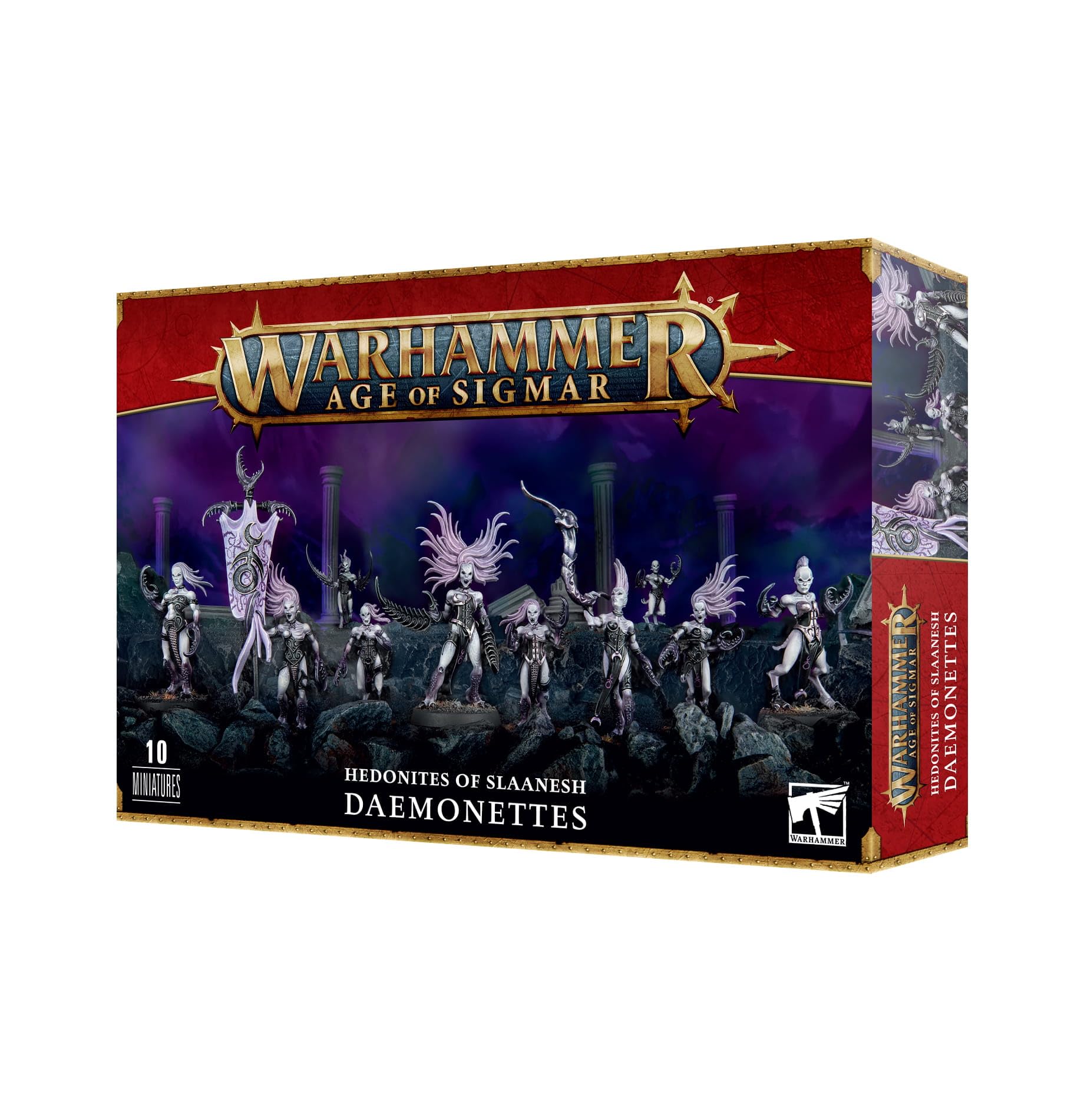 Warhammer Daemonettes: Hedonites Of Slaanesh - 10 Miniatures, Plastic, 144+ Age, Fantasy (with Horror elements) - Model Kit, Grey