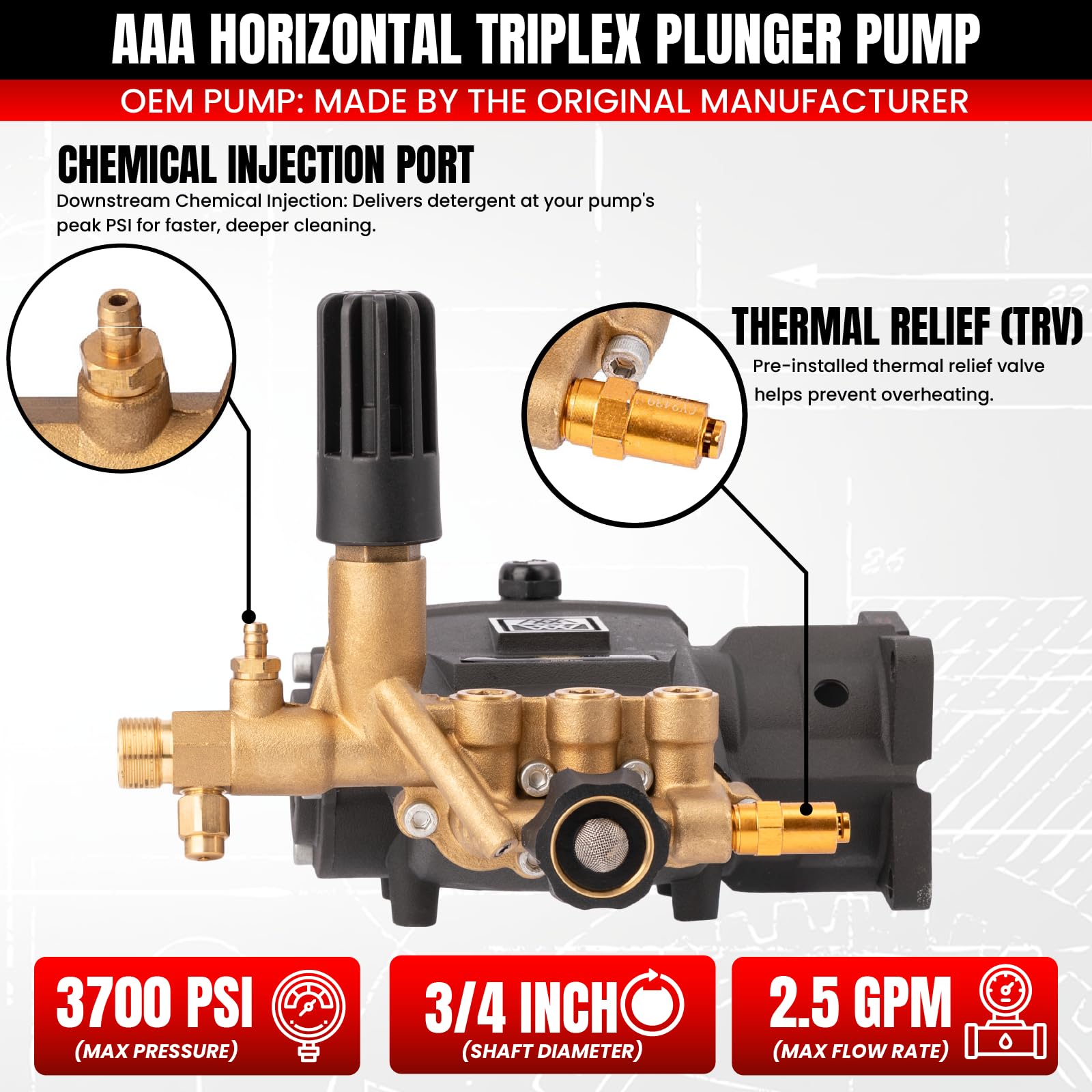 Amazon.com: 90065 Simpson AAA Horizontal Triplex Plunger