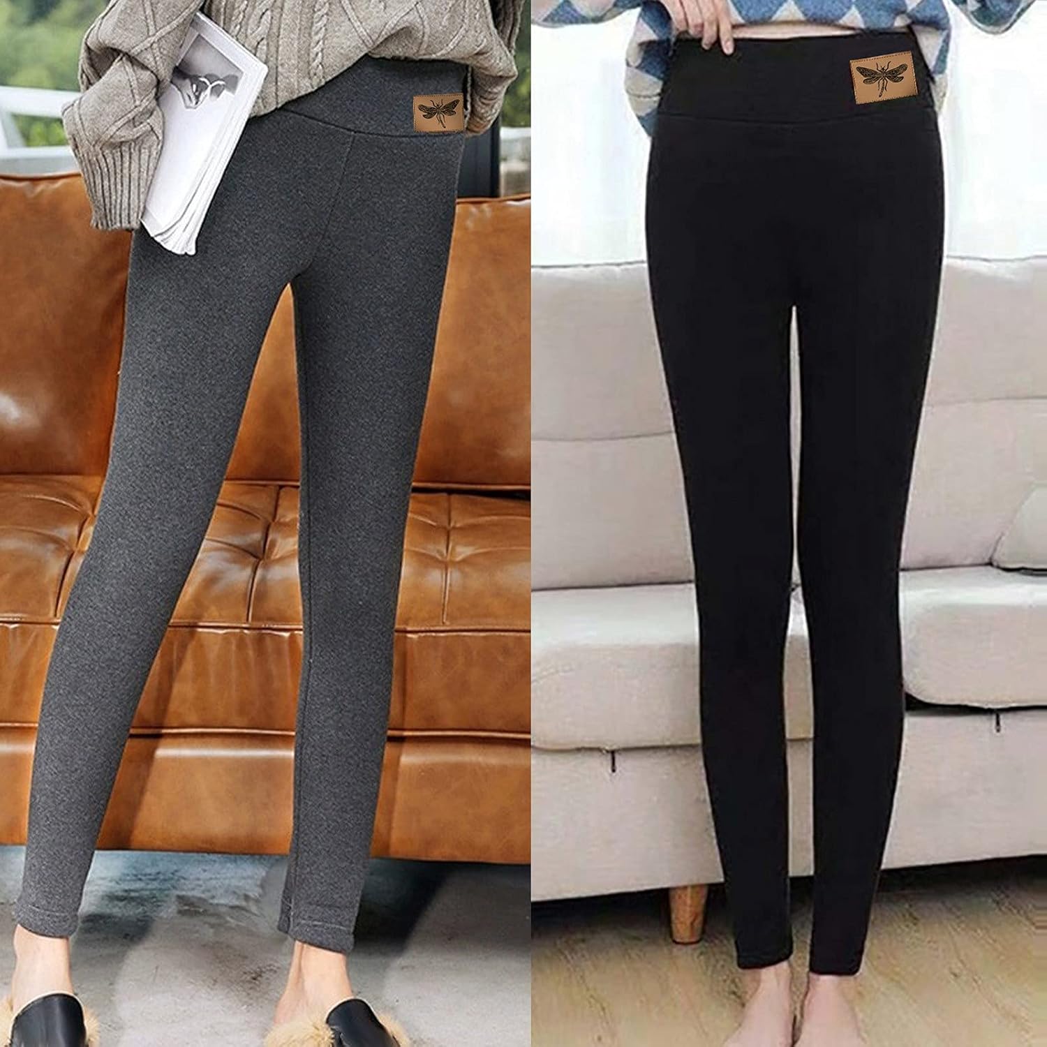Winter Warm Sherpa Fleece Lined Leggings for Women, High Waist Stretchy Leggings Thick Cashmere Plush Thermal Pants Tights at  Women’s Clothing store