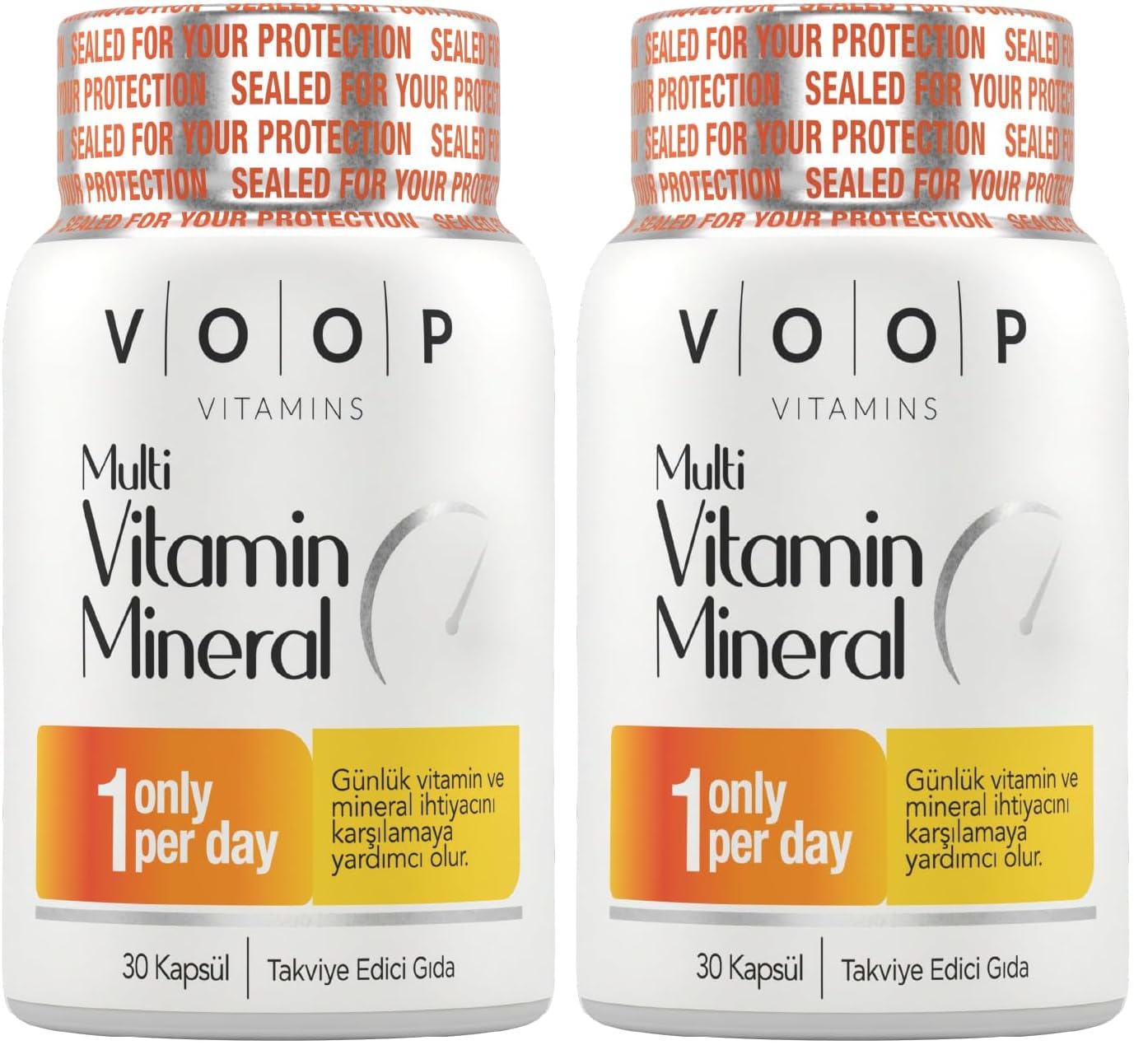 VOOP Multivitamin & Mineral 30 Kapsül | 11 Vitamin, 9 Mineral (2 paketi)