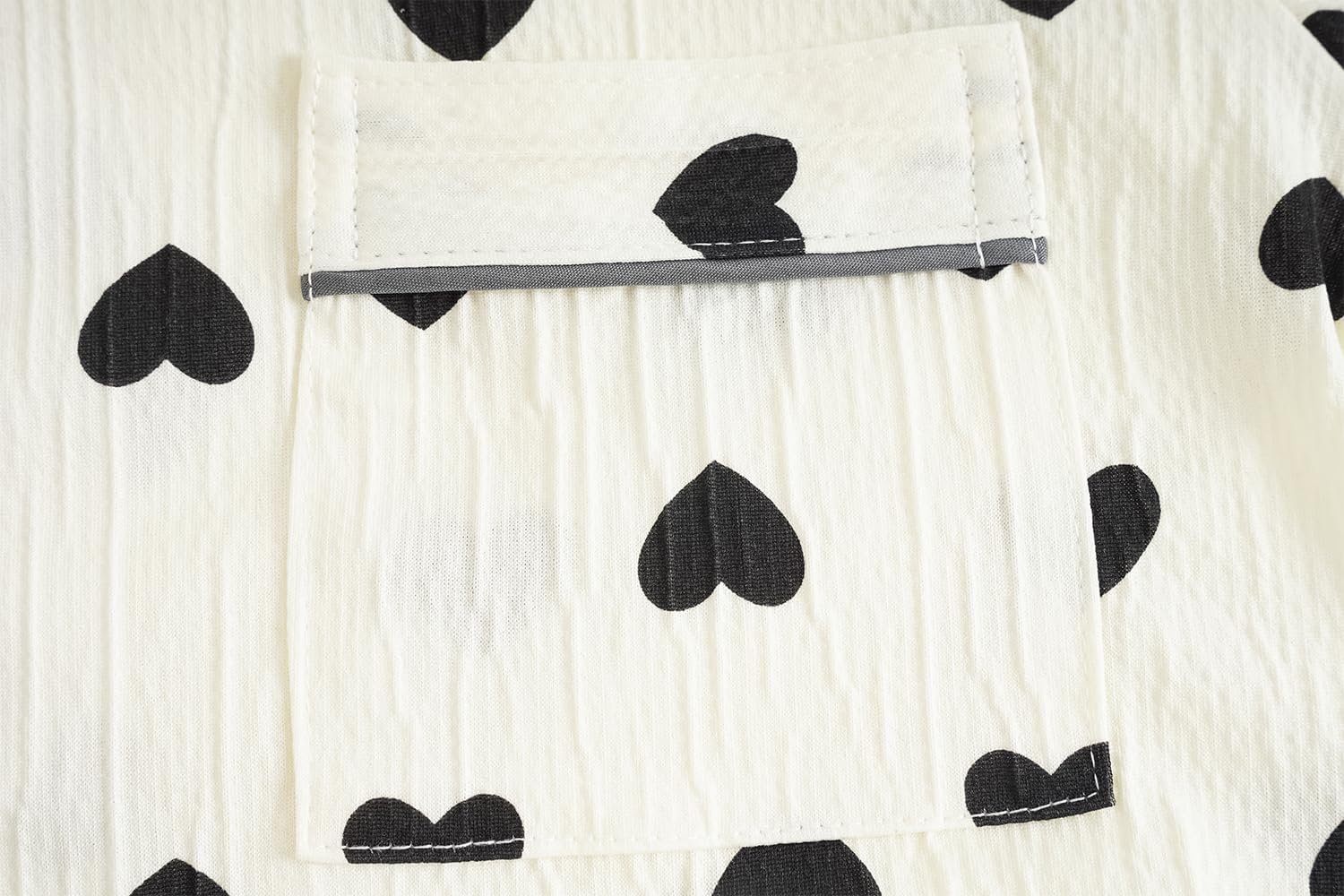 Vopmocld Big Girls Button Down Pajama Sets Crepe Soft Lapel Shirt Sleepwear Printed Lounge Set Long Sleeve Long Pants Nighty - Image 4