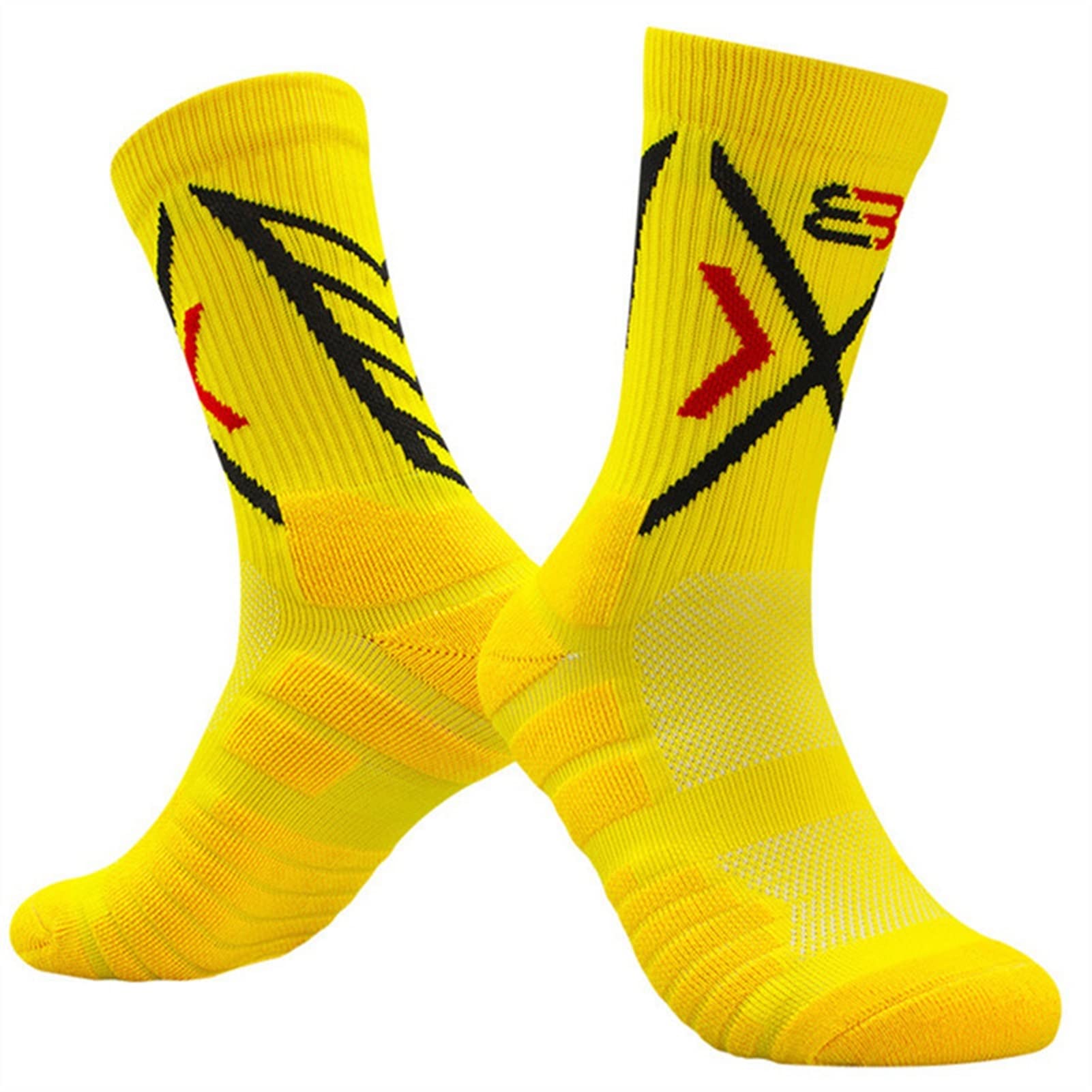 Calcetines de Baloncesto for Hombre Calcetines de Ciclismo de Tubo Medio Grueso Toalla de Fondo en el Exterior Running Calcetines Deportivos (3 Pares) Calcetines de Ciclismo