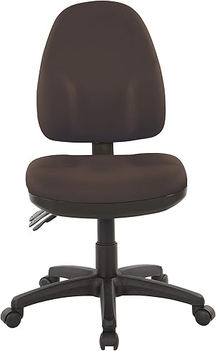Miniatura 5 de Office Star - Silla ergonómica de oficina de doble función con respaldo acolchado ajustable y soporte lumbar integrado, sin brazos, tela Dillon Java