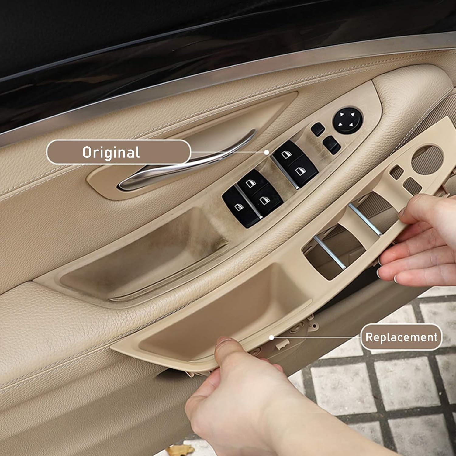 Gеt Sресіаl Prісе Jaronx Driver Side Door Handle for BMW 5 Series,Window Switch Armrest Panel Left Front Door Armrest Pull Handle for BMW F10/F11 520 523 525 528 530 535 (2010-2016)(Beige Color) Exсluѕіvе Jaronx Driver Side Door Handle for BMW 5 Series,Window Switch Armrest Panel Left Front Door Armrest Pull Handle for BMW F10/F11 520 523 525 528 530 535 (2010-2016)(Beige Color)