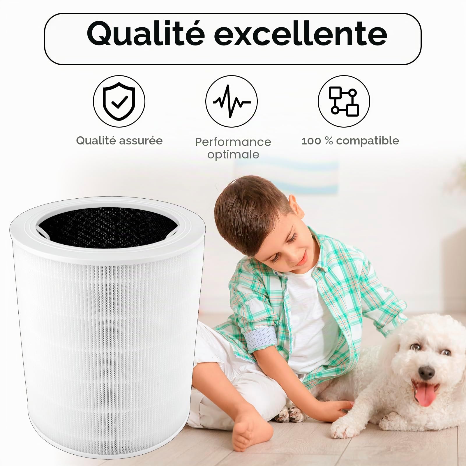 (2 Pièces) Core600S Filtres De Rechange pour Purificateur d'air LEVOIT Core 600S, LAP-C601S-WUS, Filtre HEPA Core 600S H13 True, Filtres 3 En 1 à Charbon Actif Core600S, Remplace #Core 600S-RF
