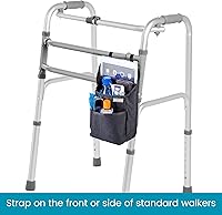 Vista 2 de High Road Bolsa compacta para andar, mochila lateral para silla de ruedas y bolsa para scooter con bolsillos de fácil acceso y correas ajustables