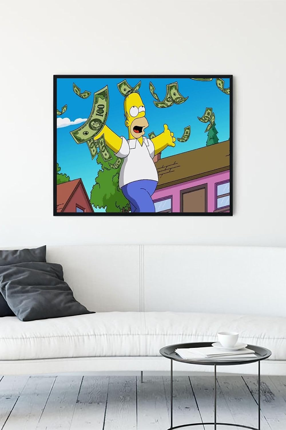 Postermanya (pster12590) Homer Simpsons Çalışması Girişimcilik Çerçeveli Tablo (50x70cm)