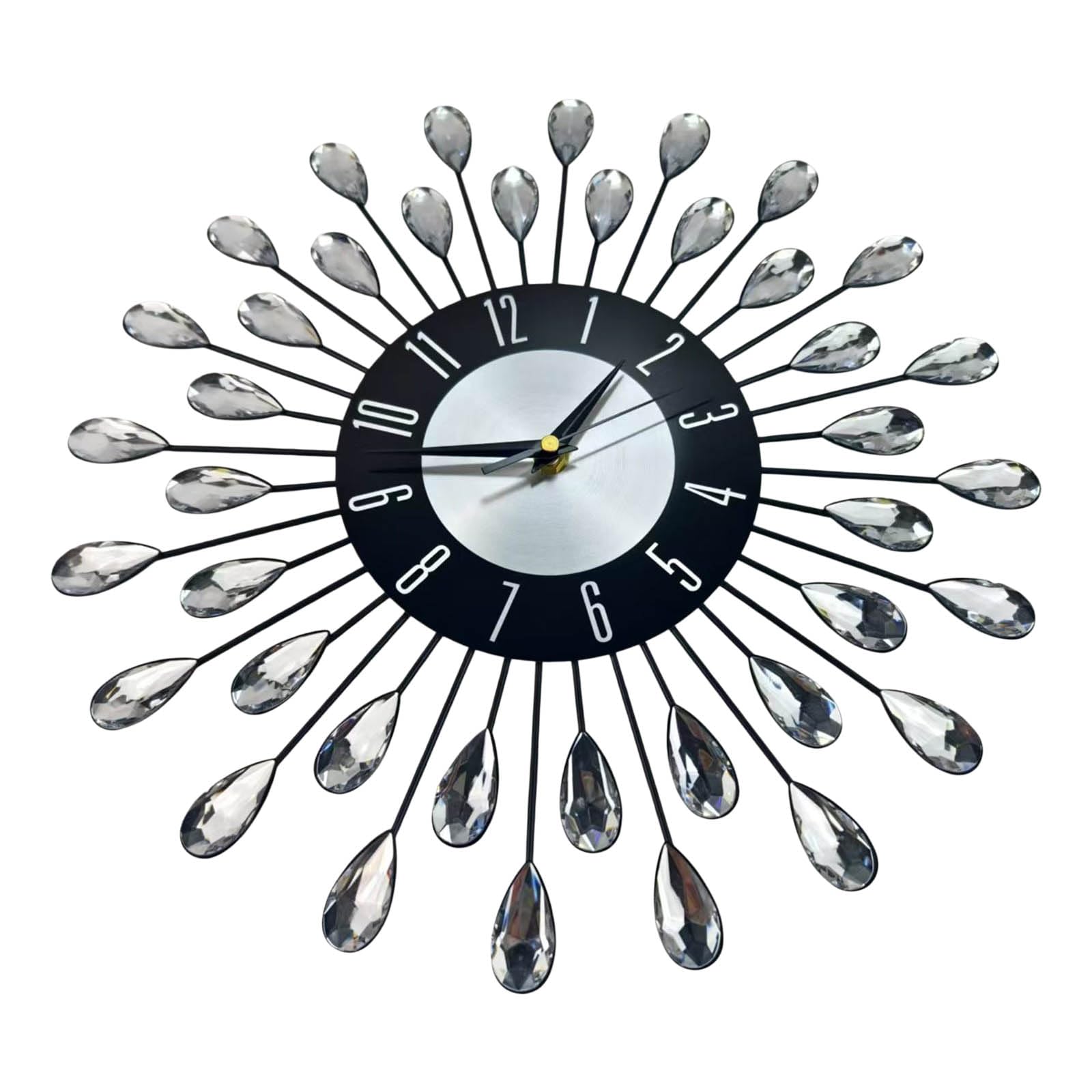 Grande horloge murale en cristal sans tic-tac pour en finir avec le bruit