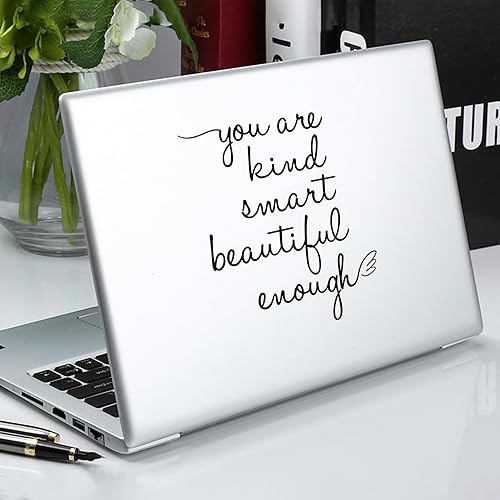 You are Kind Smart Beautiful Enough - Calcomanía de espejo para auto afirmación de autoafirmación, calcomanía de pared de afirmación positiva,