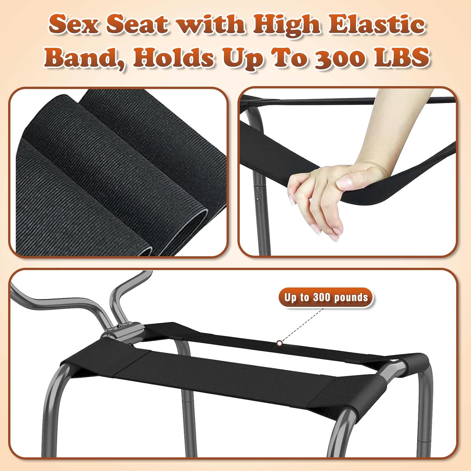 Multifunction Sex Chair, Couples BDSM Riding Sex Toys Sex Position Enhancer Chair with Bouncing Mount Sex Seat, Adjustable Weightless Sex Stool with Sex Cushion Sex Furniture for Bedroom