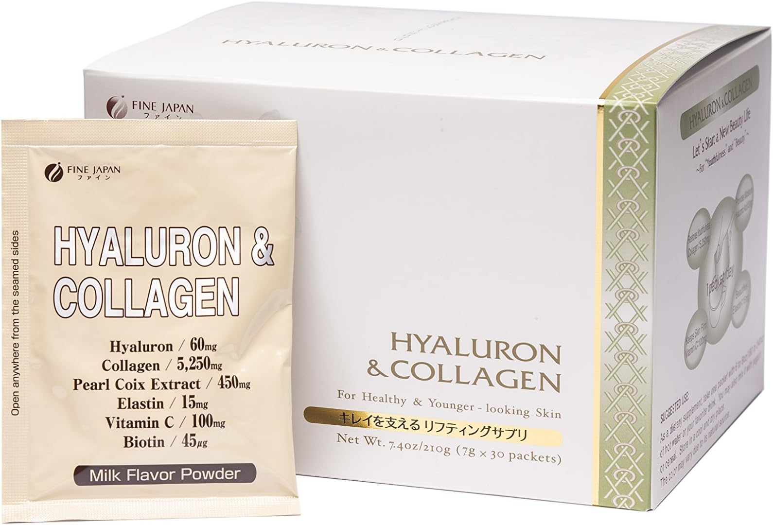 Fine Hyaluron & Collagen Box (7g x 30packets) 210g
