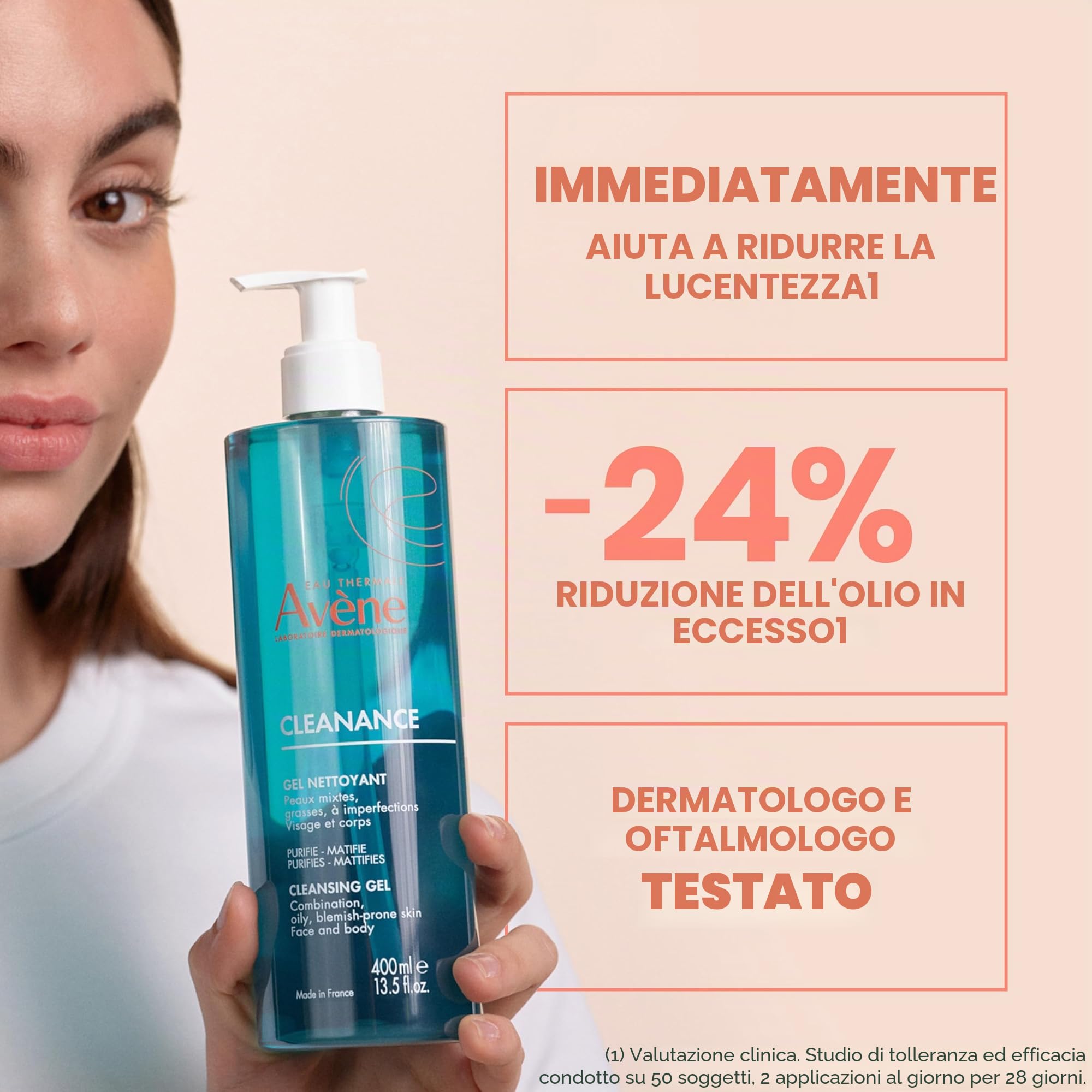 Avene - Avene Cleanance Gel Detergente Viso per Acne 400ml - 980138729