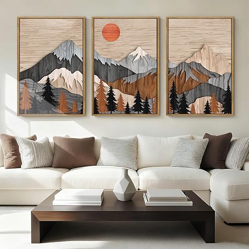 Miniatura 22 de ANHUIB Arte de pared de Jesús de 16 x 24 pulgadas, arte de pared de Jesús alimenta a los 5000, juego de 3 lienzos enmarcados, decoración de pared