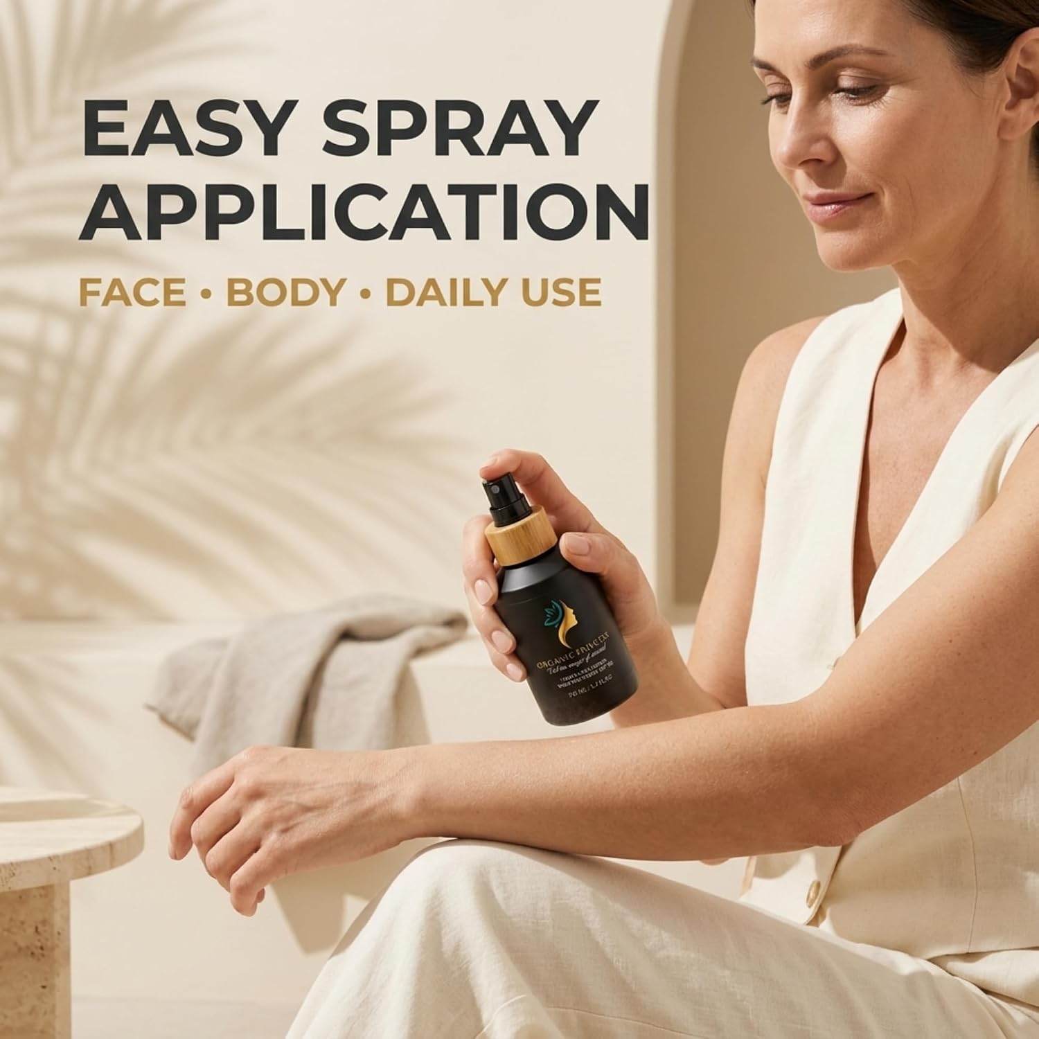 Vegan Sunscreen Spray SPF 80, Broad Spectrum Face and Body, 3.3 fl oz image 3