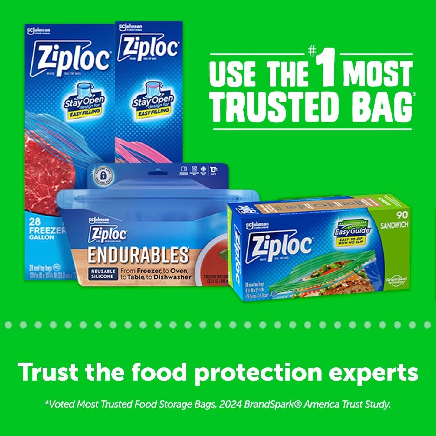Ziploc Sandwich Bags, X-Large, 30-Count(Pack of 3)