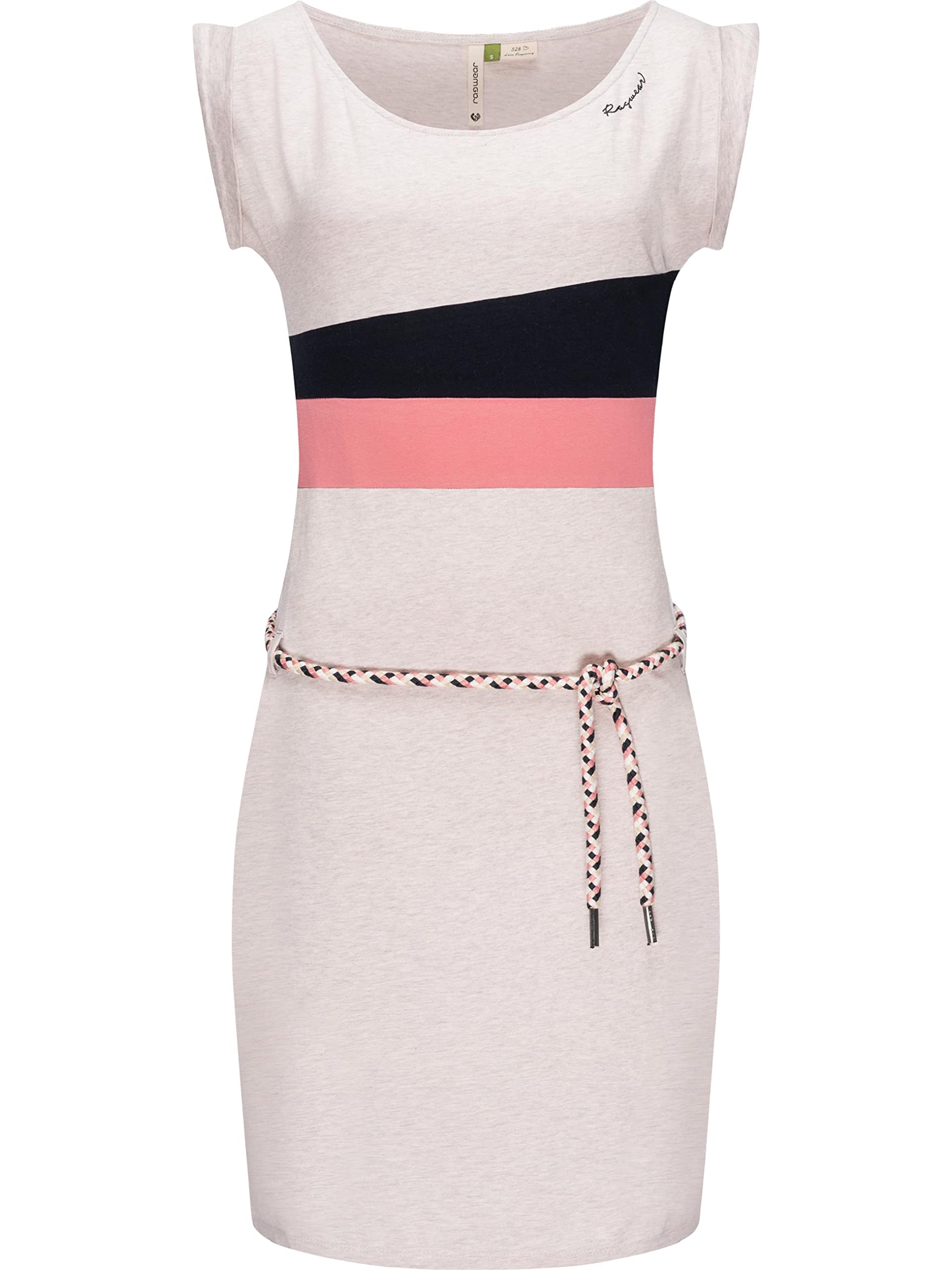 Ragwear Abito estivo da donna, leggero, a maniche corte, con tasche