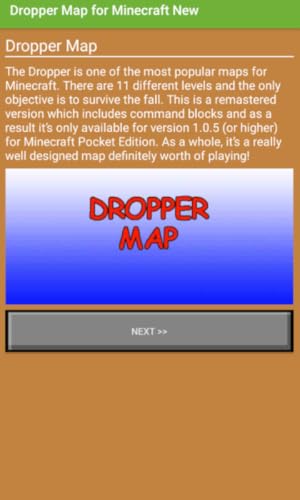 Dropper Map for Minecraft Pro