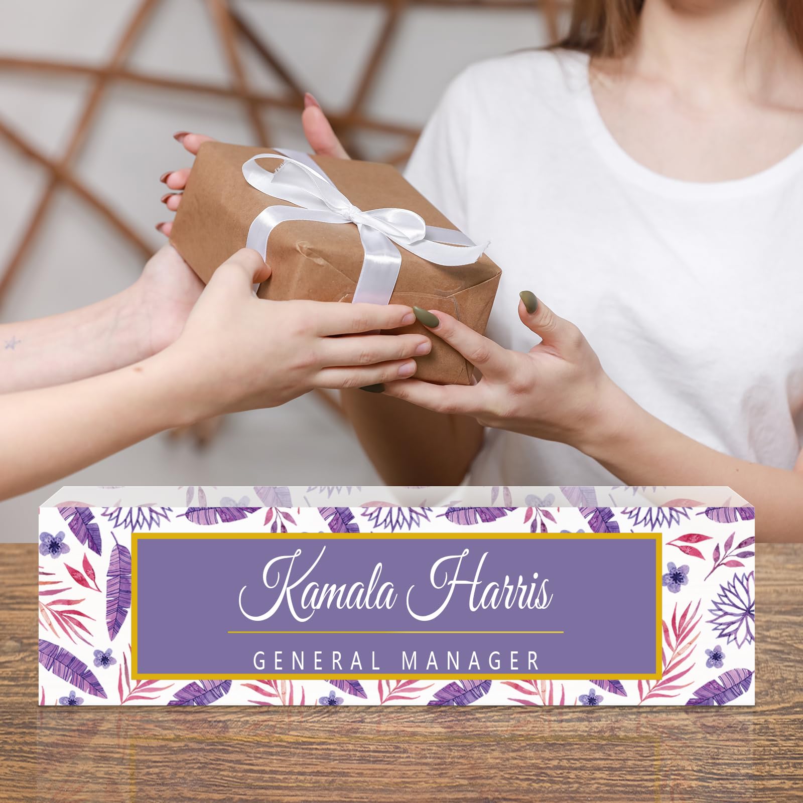 Targa Scrivania Personalizzata In Acrilico - 8x2.5x1.2", Regalo Ufficio, Insegnanti - Foto 7