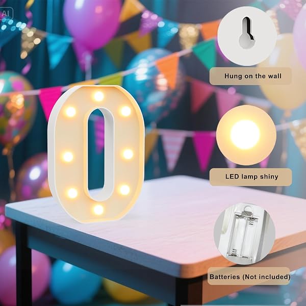 Ledido LED Light Up Marquee Numbers Sign - Cool & Warm Light up Numbers for 18th Birthday Decorations, LED Number Lights for Wedding Anniversary Grad Home Bedroom Table Wall Party Decor, Number 18 - 4