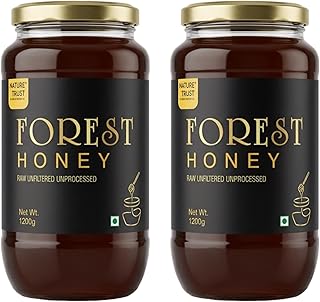 Nature Trust Raw Forest Honey,1200 Gram, Wild, Unprocessed, Unheated, Non Pasteurized, Original Honey 100% Pure and Natura Price In India