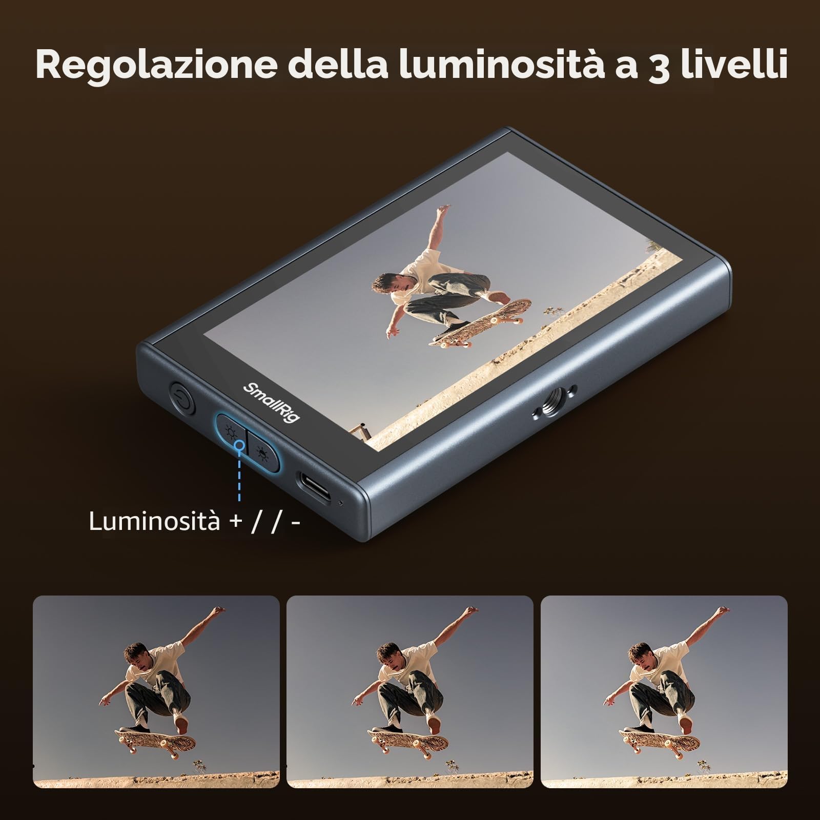SMALLRIG Schermo per monitor per telefono con controllo wireless, registrazione wireless 1080P (supporto 4K 30 fps), monitor video con attacco a slitta, per iPhone e Android con MagSafe - 4850B