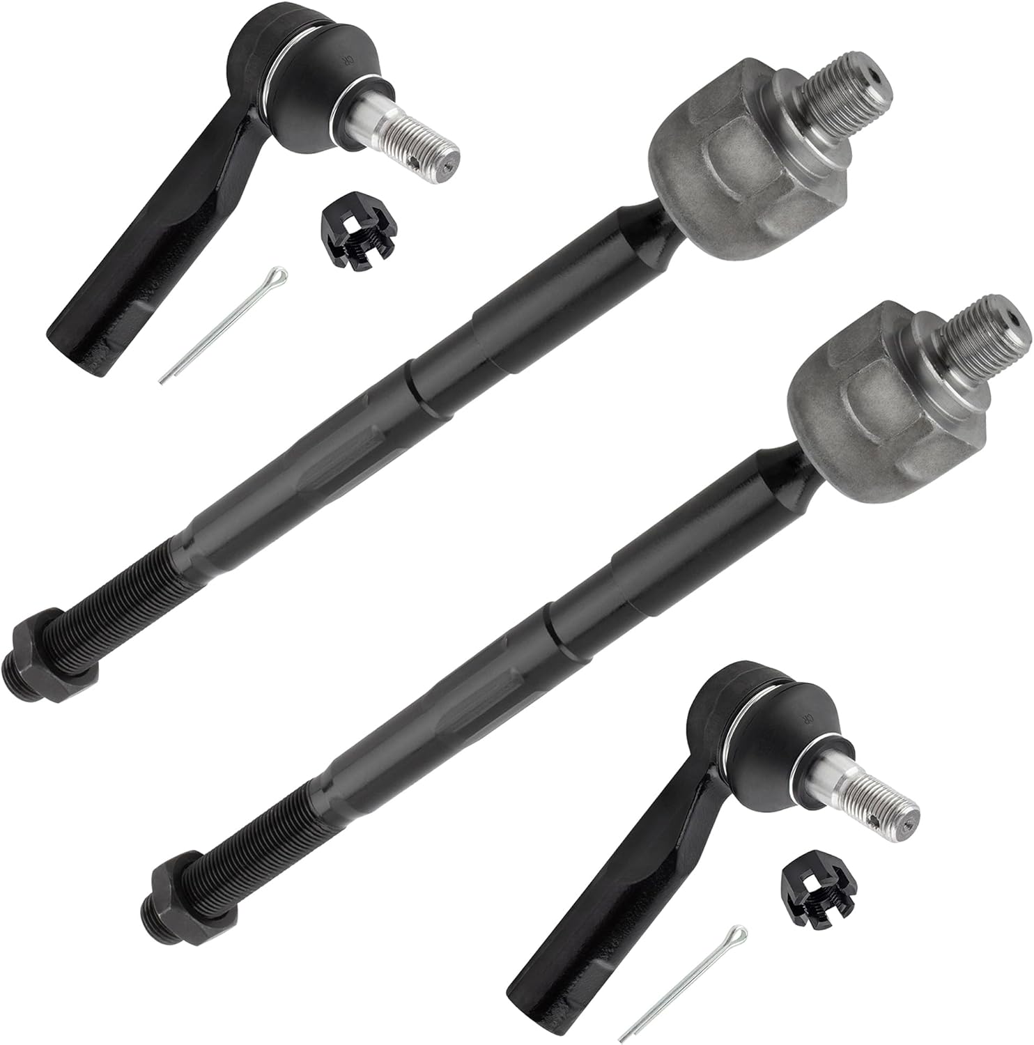 4pcs Front Outer Tie Rod End Suspension for Chevrolet Colorado for GMC Canyon 2006-2012, for Isuzu i-290 i-370 2007-2008, for Isuzu i-350 for Isuzu i-280 2006 ES800464 EV800301