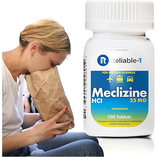 Reliable-1 Laboratories Meclizine HCL 25mg 100 Tablets (1 Bottle)