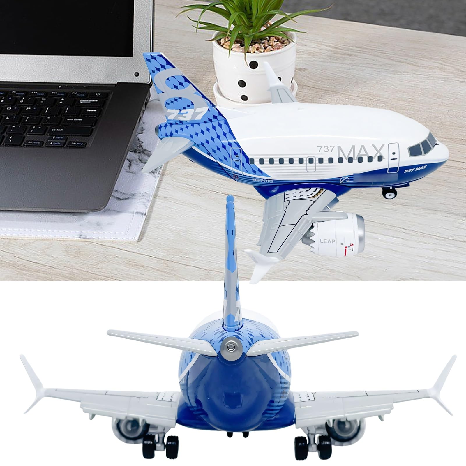 5,11 pollici B737 MAX Q-Style pressofuso in lega aeroplano modello realistico desktop scaffale decorazione regalo collezione premium for gli appassionati aviazione display ufficio