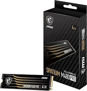 MSI SPATIUM M480 PRO 4TB PCIe Gen4 NVMe