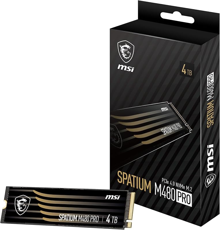 SPATIUM M480 PRO PCIe 4.0 NVMe M.2 4TB Internal SSD PCIe Gen4 NVMe (SPATIUM M480 PRO PCIe 4.0 NVMe M.2 4TB)