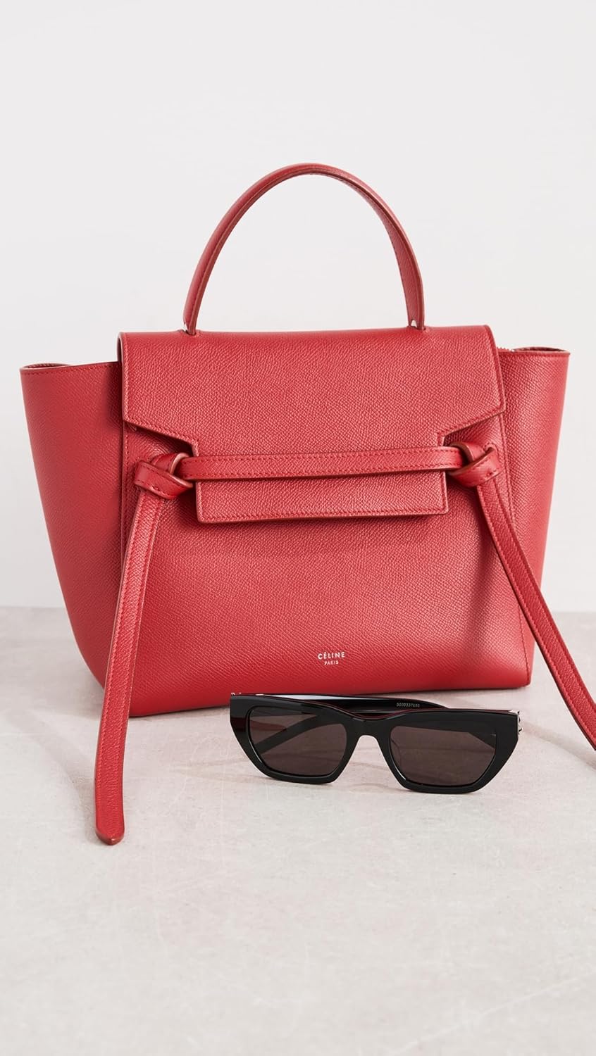 What Goes Around Comes Around Women's Pre-Loved Celine Red Grained Calfskin Micro Belt Bag, Red, One Size - Image 3