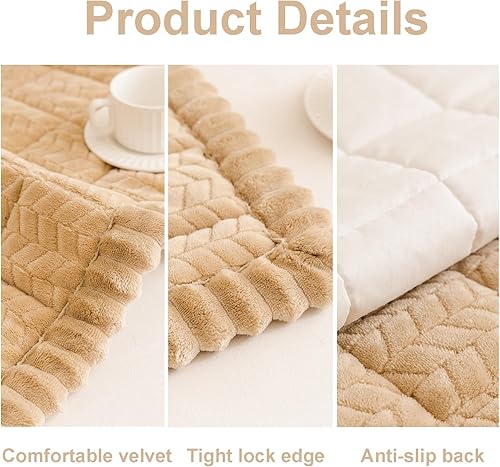 Miniatura 3 de Mivnue Funda protectora de sofá para mascotas, lavable, antideslizante, para sofás y sofás, tapete para perros (café, 27.6 x 70.9 pulgadas)