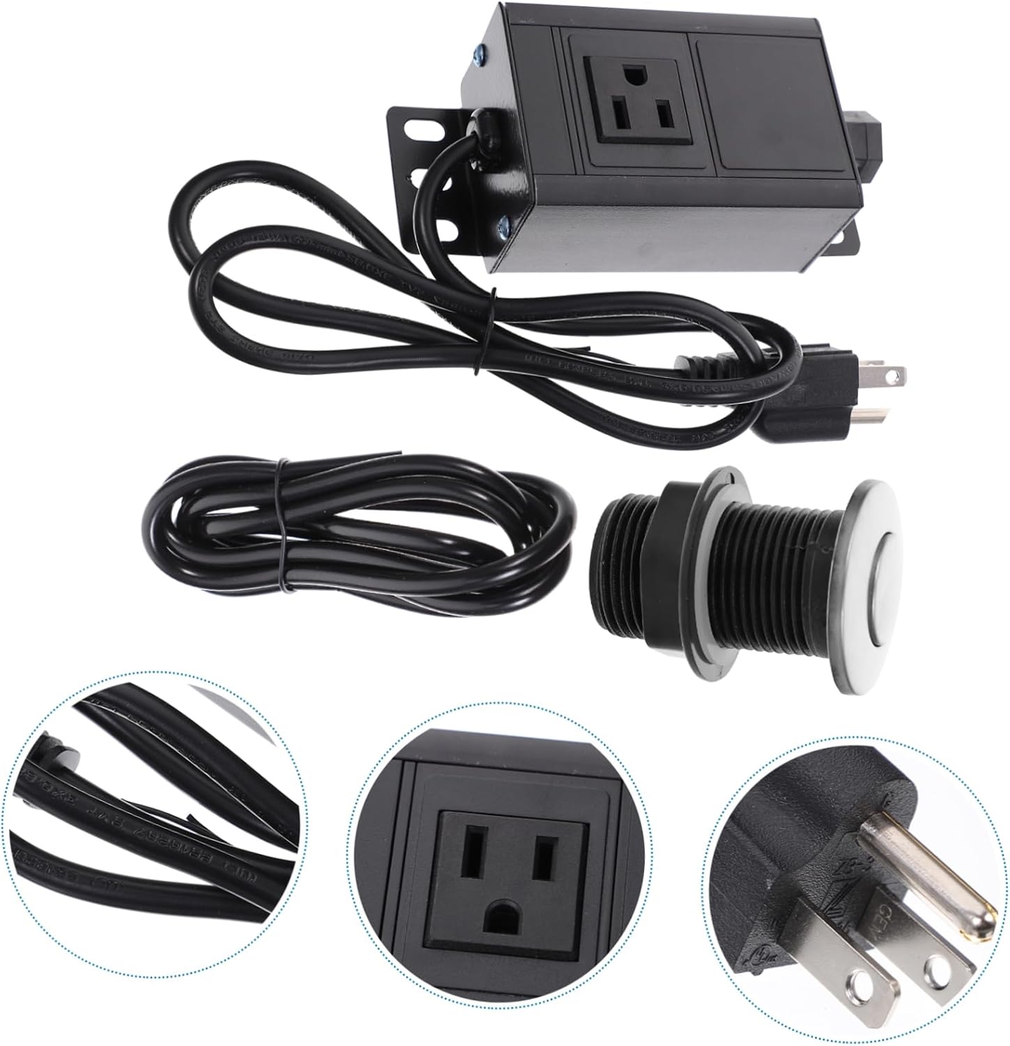 WOONEKY Garbage Disposal Air Switch Replacement for Old Broken Stainless Steel Aluminum Alloy and Construction