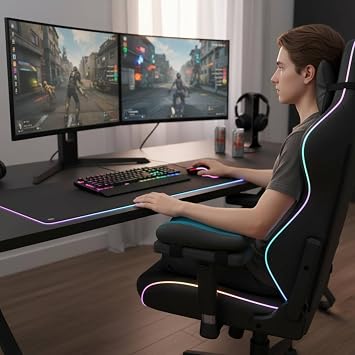 Memory Foam Armrest Pad Universal Fit Memory Foam Armrest Cover Non-Slip Desk Chair Arm Cushion for Enthusiasts, Gaming