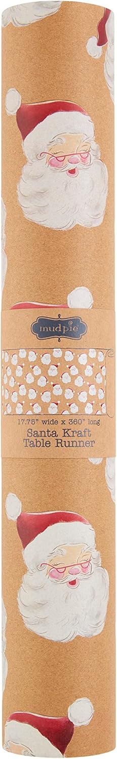 Mud Pie Kraft Runner, 30 ft, Santa