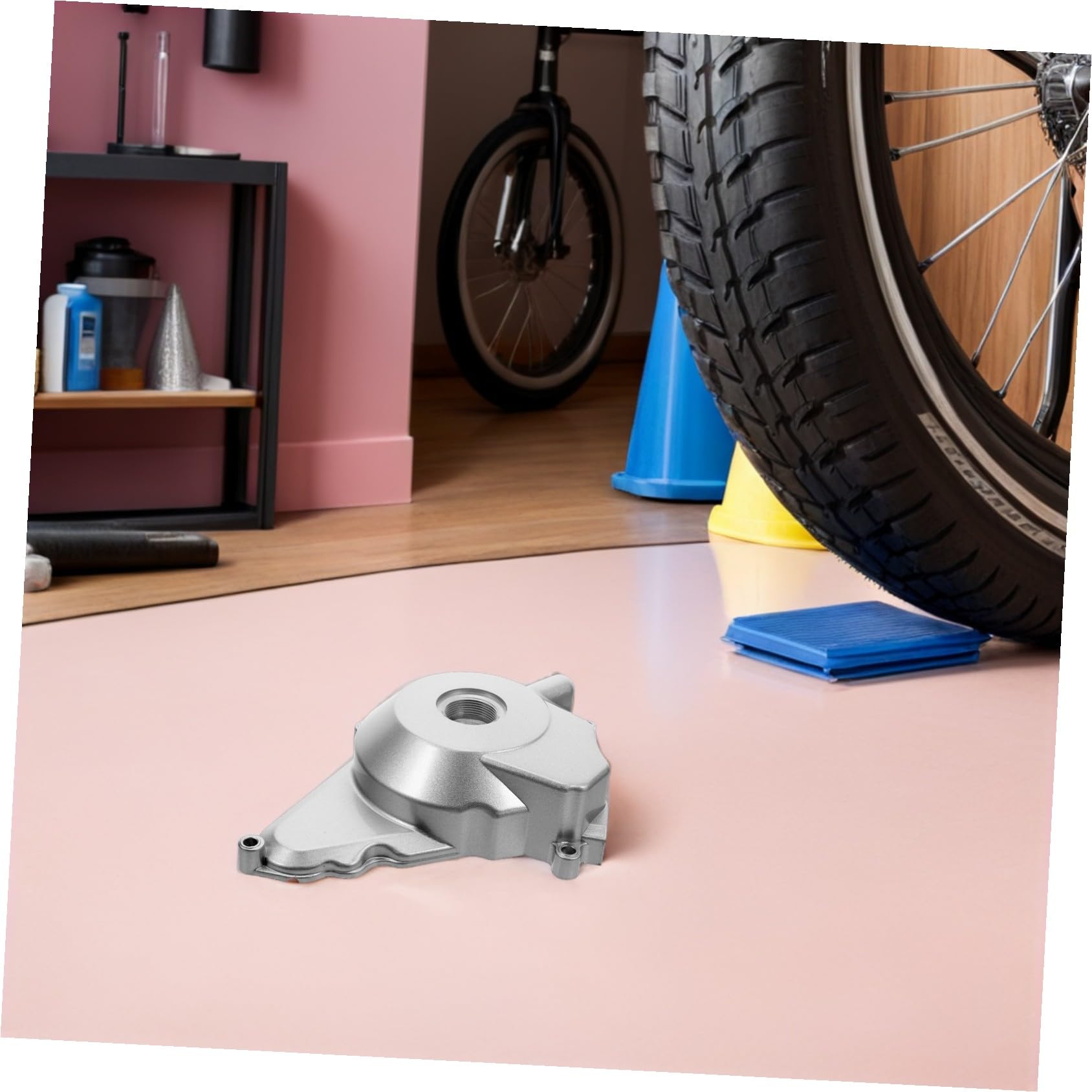 ibasenice Cubierta Lateral de Motor Aluminio Resistente Desgaste Agua para Motocicletas 50-125cc
