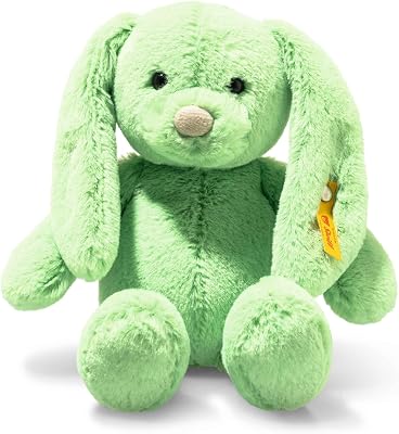 Steiff Tilda Hase 20cm grün, Plüschtier mit Schlappohren, Soft Cuddly Friends, Flauschiges Stofftier zum Kuscheln und Spielen, Kuscheltier für Mädchen und Jungen, waschmaschinenfest