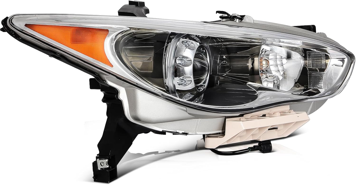 LSAILON HID Xenon Model Projector Headlights Fit for INFINITI JX35 2013 for INFINITI QX60 2014-2015 Chrome Housing Clear Lens Driver and Passenger Side 260103JA0A IN2503156