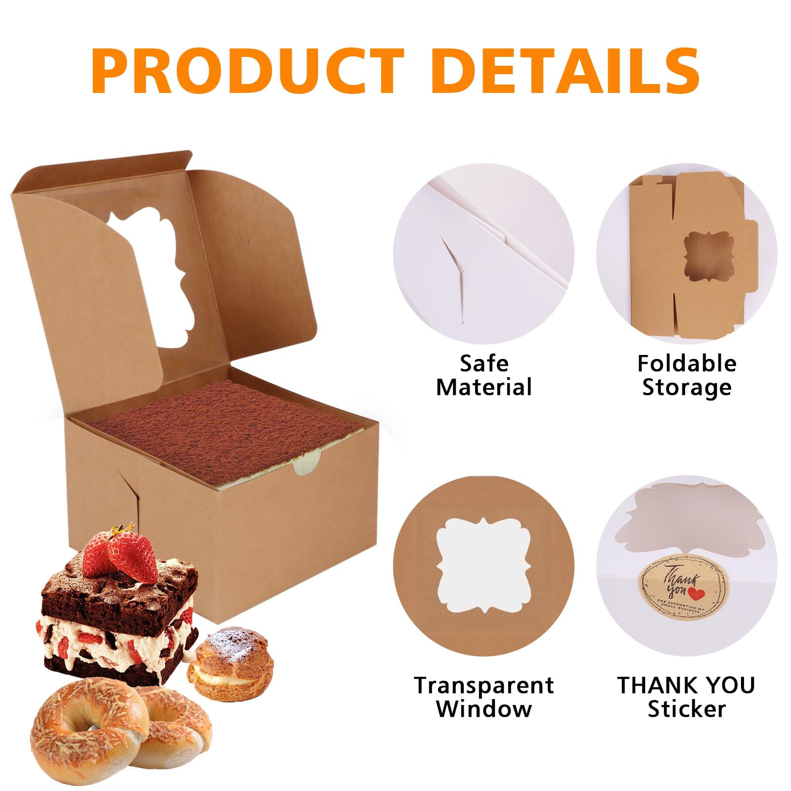 Lot De 20 Petites Boîtes à Biscuits Blanches Avec Fenêtre, 10