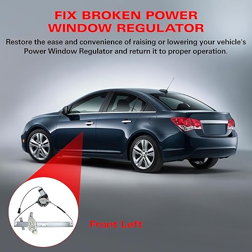 Miniatura 5 de BDFHYK 748-172 Elevalunas eléctrico con motor delantero izquierdo lado del conductor para Chevy Impala 2006-2013, Impala Limited, 10338555, 2006