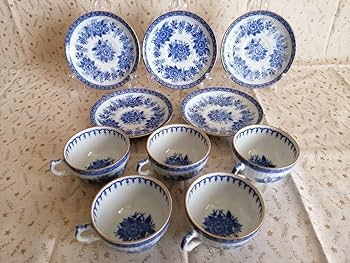 ヴィンテージ　ナルミ 染め付け『ブルーローズ』ティーセット ナルミブルーローズティーポット : 昭和レトロポップ食器雑貨通販