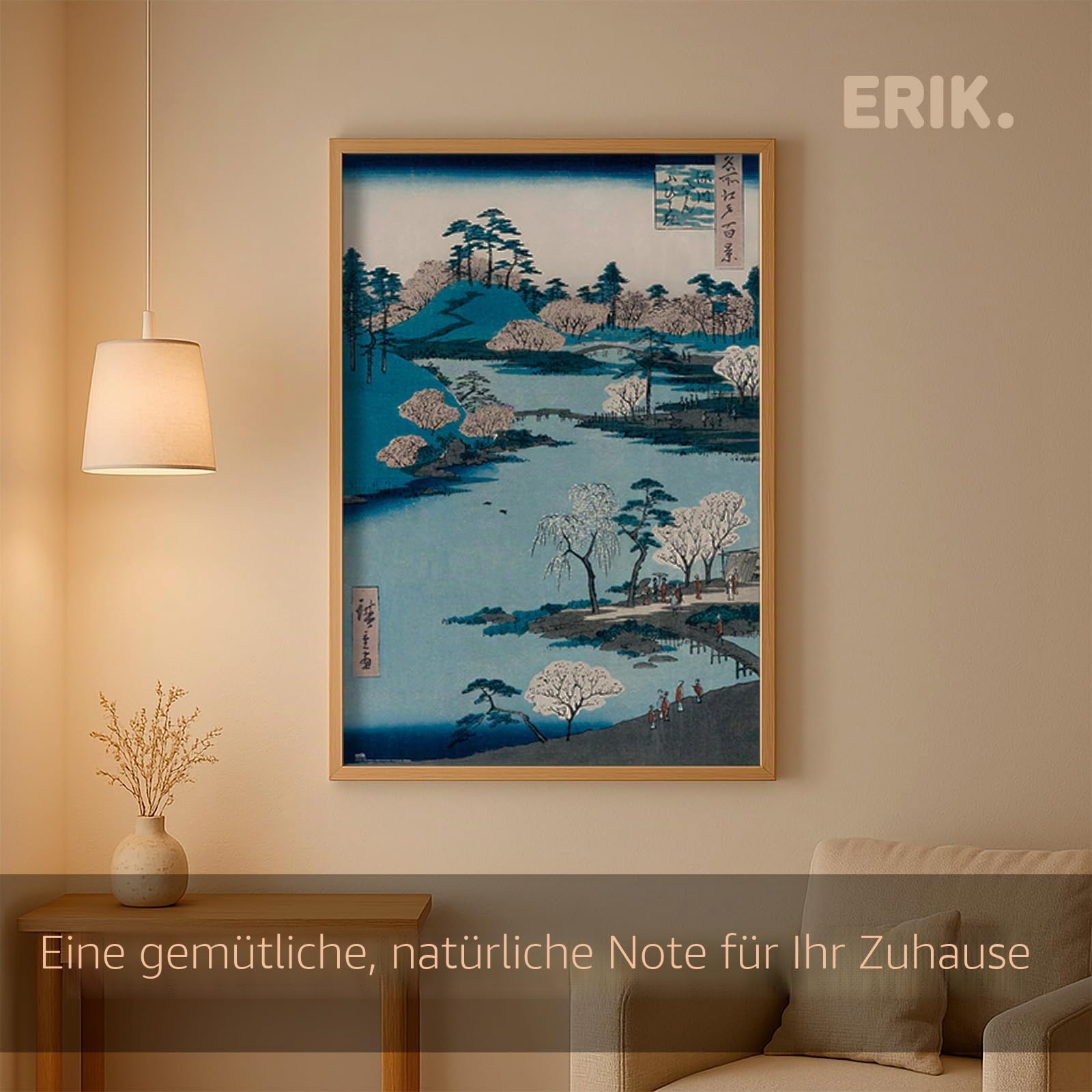 Grupo Erik Bilderrahmen 61X91,5 cm Alesund Buche - Bilderrahmen Buche Rahmen aus Kunststoff MDF Bild Wanddeko