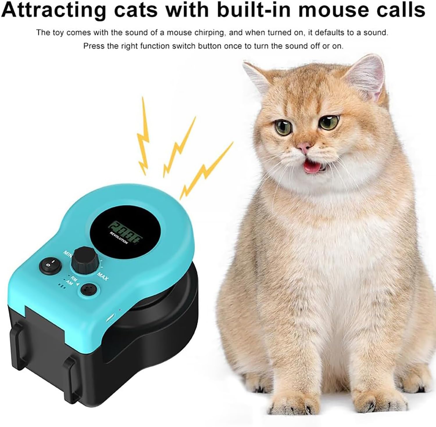 Juguetes for Gatos de Interior, Juguetes interactivos for Gatos de Caza simulados de Velocidad Ajustable, Juguetes for Gatos de Caza con Control Remoto, Juguetes for Gatos