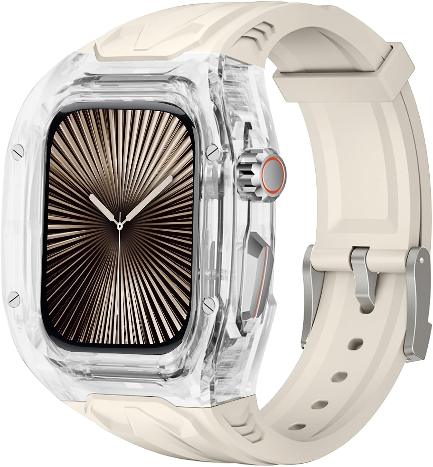 Delidigi Rugged Band and Case Compatible with Apple Watch Ultra 3 2 1 Series 11 10 9 8 7 6 5 4 SE 3 49mm 46mm 45mm 44mm 42mm, iWatch Sport Strap with Shockproof PC Frame Bumper for Men