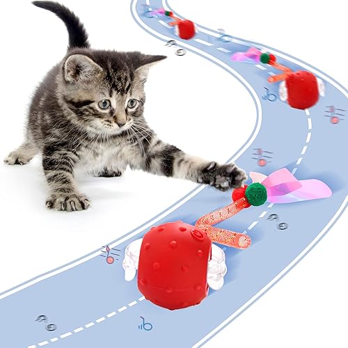 Miniatura 2 de Juguetes interactivos para gatos de interior aburridos, juguetes para gatos que cantan y activan el movimiento, regalo divertido para gatos con 2