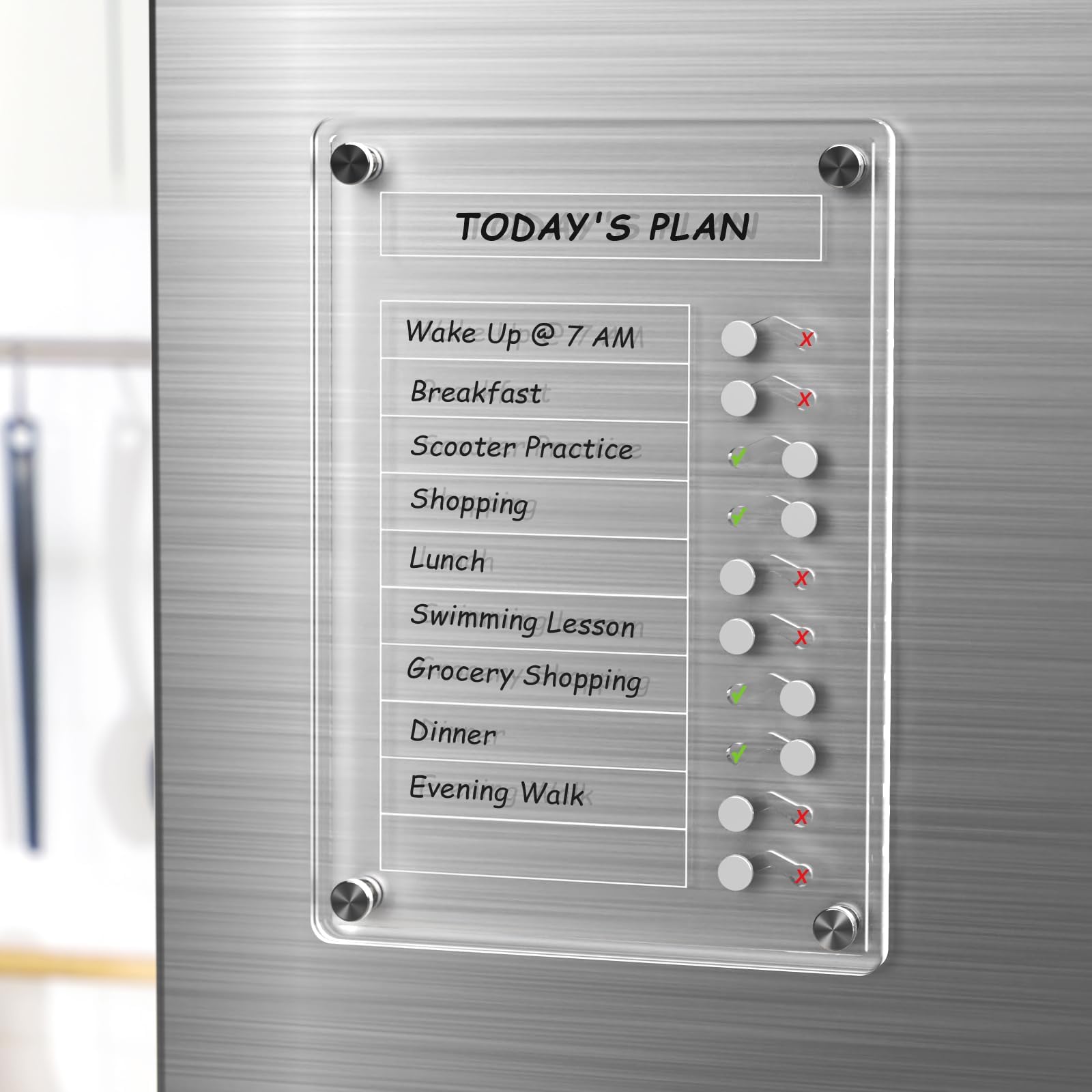 Amazon.com : NiHome Acrylic Magnetic to Do List Planning Board with ...