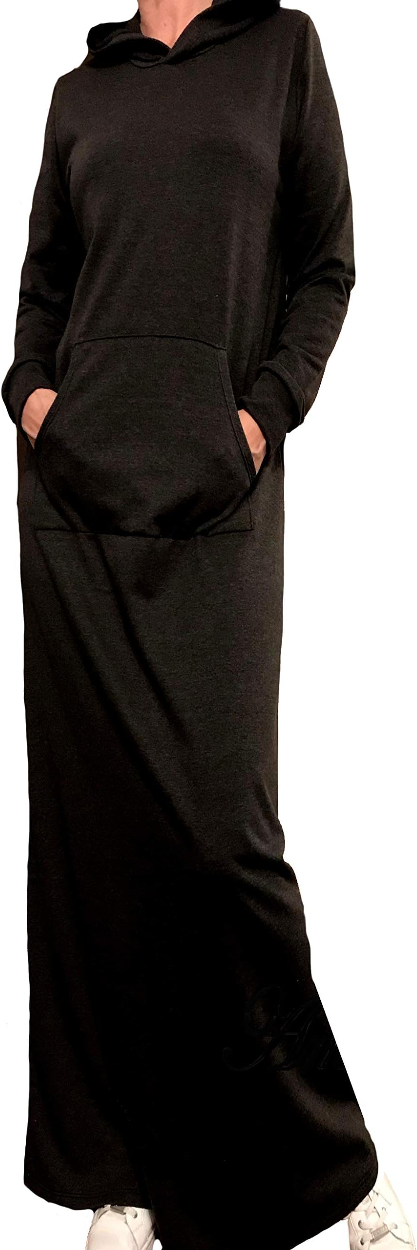 AMAL Muslim Maxi Dress Sport Dresses Long Sleeves Demi-Season Islamic Hijab Knitwear Abaya USA
