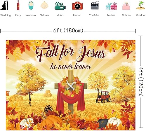 Miniatura 5 de Fondo de fotografía de otoño para Jesús, Acción de Gracias, con el texto "He Never Leed", hojas de arce, calabaza, girasol, amigos, religión